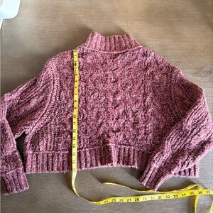 Free People Maroon Cowl Neck Sweater